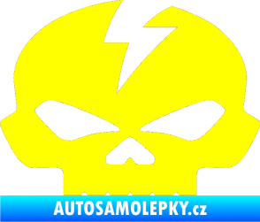 Samolepka Lebka 001 levá žlutá citron