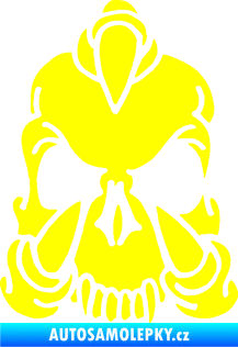 Samolepka Lebka 006 levá žlutá citron