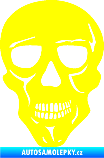 Samolepka Lebka 040 levá žlutá citron
