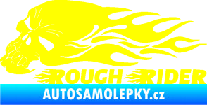 Samolepka Lebka 051 levá rough rider žlutá citron