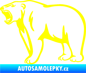 Samolepka Lední medvěd 003 levá žlutá citron