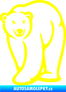 Samolepka Lední medvěd 004 levá žlutá citron