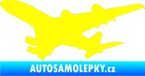 Samolepka Letadlo 002 levá žlutá citron