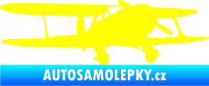 Samolepka Letadlo 006 pravá žlutá citron