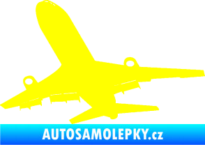 Samolepka Letadlo 007 levá žlutá citron