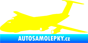Samolepka Letadlo 008 levá žlutá citron