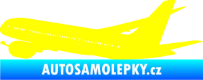 Samolepka Letadlo 009 levá žlutá citron