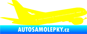 Samolepka Letadlo 009 pravá žlutá citron