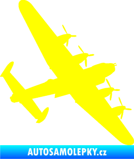 Samolepka Letadlo 022 pravá bombarder Lancaster žlutá citron