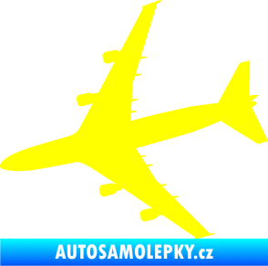 Samolepka letadlo 023 levá Jumbo Jet žlutá citron