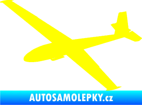 Samolepka Letadlo 025 levá kluzák žlutá citron