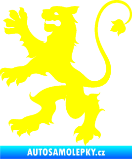 Samolepka Lev heraldika 002 levá žlutá citron