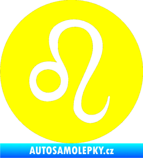 Samolepka Lev zvěrokruh 001 - horoskop žlutá citron
