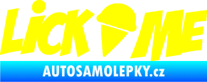 Samolepka Lick me nápis žlutá citron