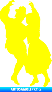 Samolepka Lidový tanec levá žlutá citron