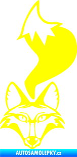 Samolepka Liška 002 levá žlutá citron