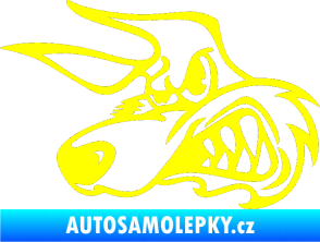 Samolepka Liška levá žlutá citron