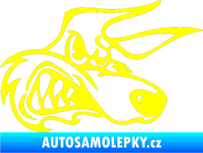 Samolepka Liška pravá žlutá citron