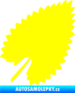 Samolepka List 001 pravá žlutá citron