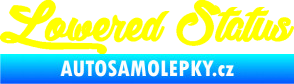 Samolepka Lowered status nápis žlutá citron