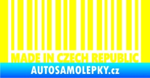 Samolepka Made in Czech republic čárový kód žlutá citron