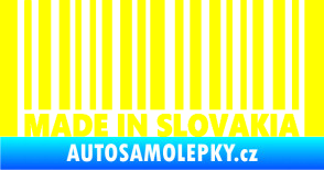 Samolepka Made in Slovakia čárový kód žlutá citron