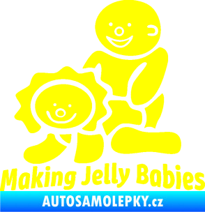 Samolepka Making jelly babies žlutá citron
