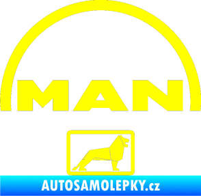 Samolepka MAN - Truck žlutá citron