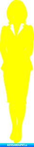 Samolepka Manažerka levá silueta žlutá citron