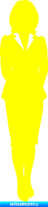 Samolepka Manažerka pravá silueta žlutá citron