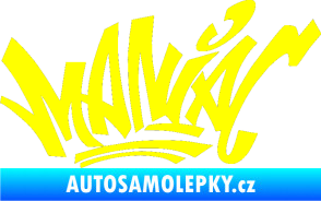 Samolepka Maniac - graffiti žlutá citron