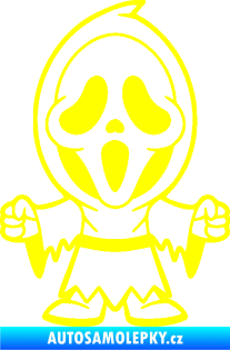 Samolepka Maska 002 pravá vřískot žlutá citron