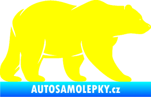 Samolepka Medvěd 002 pravá žlutá citron
