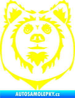 Samolepka Medvěd 004 žlutá citron