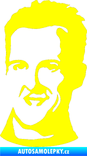 Samolepka Silueta Michael Schumacher levá žlutá citron