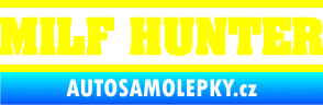 Samolepka Milf hunter nápis žlutá citron