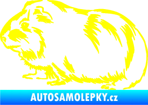 Samolepka Morče 002 levá žlutá citron