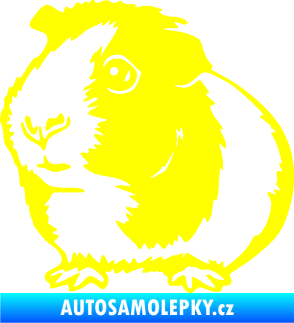 Samolepka Morče 003 levá žlutá citron