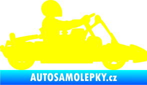 Samolepka Motokára 001 pravá žlutá citron