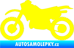 Samolepka Motorka 003 levá žlutá citron
