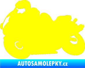 Samolepka Motorka 006 levá silniční motorky žlutá citron