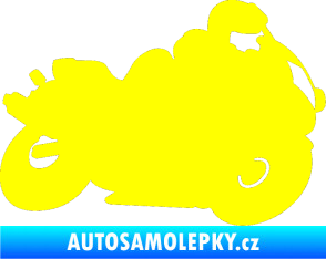 Samolepka Motorka 006 pravá silniční motorky žlutá citron