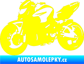 Samolepka Motorka 041 levá road racing žlutá citron