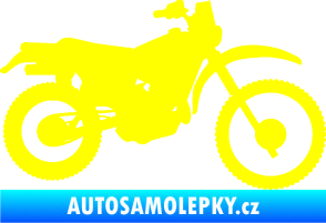 Samolepka Motorka 046 pravá žlutá citron