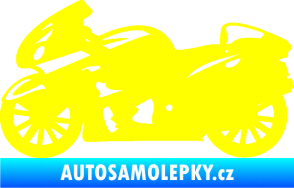Samolepka Motorka 048 levá silniční žlutá citron