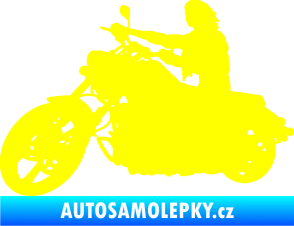 Samolepka Motorka 050 levá žlutá citron