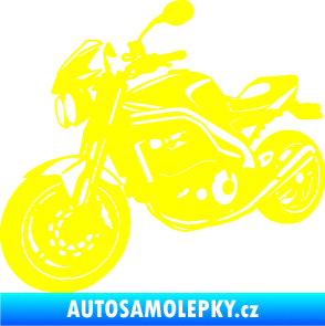 Samolepka Motorka 055 levá žlutá citron