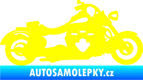 Samolepka Motorka 056 pravá žlutá citron