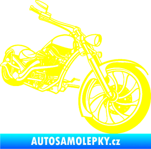 Samolepka Motorka chooper 002 pravá žlutá citron