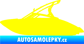 Samolepka Motorový člun 001 levá žlutá citron